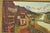 Vintage Angela Dudley "Lake Garda. Italy" Italian Hollywood Regency Oil Painting For Sale - Image 4 of 18