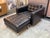 Mid-Century Modern Tufted Vegan Leather Club Chair + Ottoman, Set For Sale - Image 3 of 11