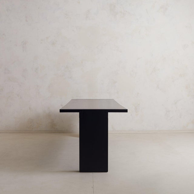 Italian ‘Valmarana’ Ebonized Wood Dining Table Attributed to Carlo Scarpa, 1971 For Sale In Chicago - Image 6 of 11