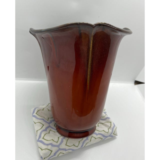 1930s 1932 Rookwood Coromandel Squeeze Bag Drip Vase #6314 For Sale - Image 5 of 9