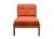 Lounge Chair in Light Oak and Orange Upholstery, 1975 For Sale