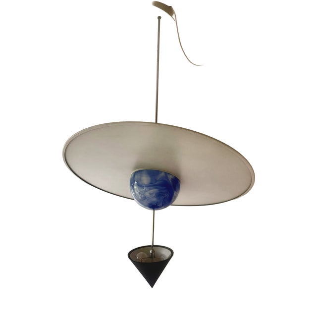 Vintage Pianeta Hanging Light by Vico Magistretti for Venini, 1989 For Sale