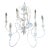 French Country Style Painted & Crystal Six-Light Chandelier For Sale