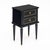 Wood Pair of French Louis XVI Style Ebonized and Brass Two-Drawer Side Tables For Sale - Image 7 of 9