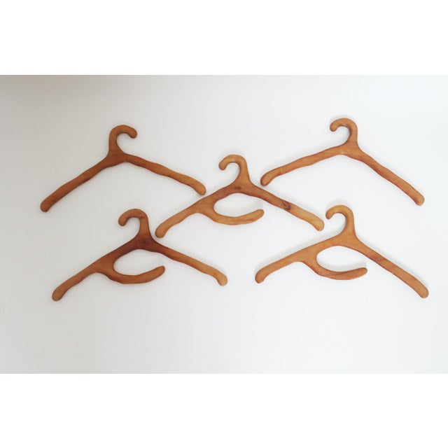 Anthroposophical Wooden Clothes Hangers, Set of 5 For Sale - Image 8 of 9