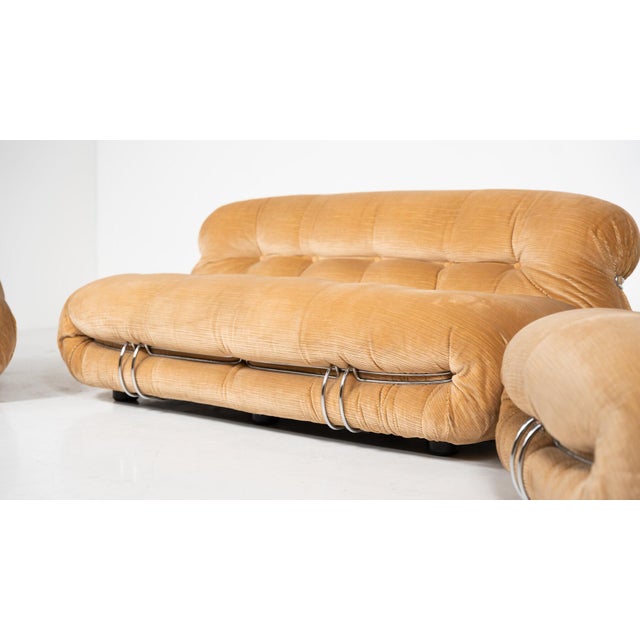 1970s Mid-Century Soriana Seating Set by Tobia & Afra Scarpa for Cassina, 1970s, Set of 3 For Sale - Image 5 of 12