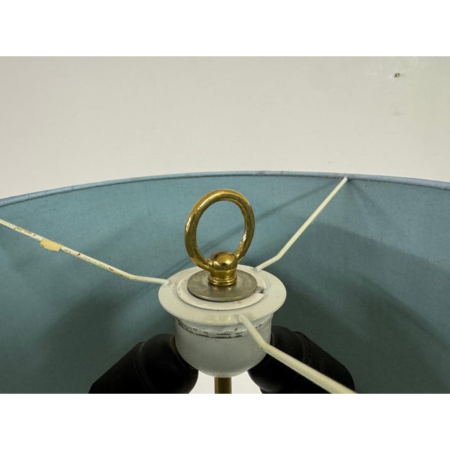 French Faux Bamboo Floor Lamp in Brass, 1970s For Sale - Image 6 of 14