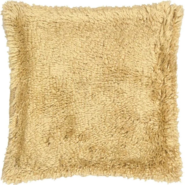 1960s Turkish Tulu Pillow. Hand sewn with fragments of vintage Anatolian Tulu Kilims. Fiber fill. 522126