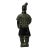 Chinese Black Green Rustic Ancient Artistic Terra Cotta Soldier Figure For Sale - Image 4 of 6