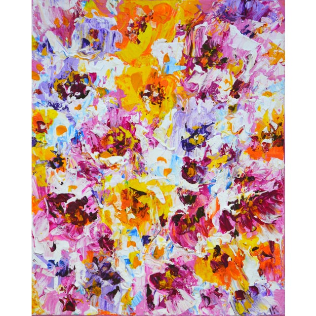 Floral Expression 7.Modern Original Hand Painting. For Sale