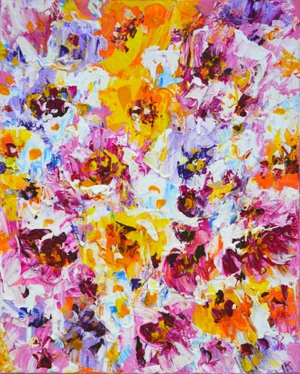 Floral Expression 7.Modern Original Hand Painting.