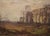 This original oil painting by Alfred Rasenberger (1885–1949) depicts a tranquil landscape with a shallow body of water in...