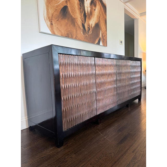 Contemporary Robert Kuo Limited Edition Lantern Buffet for McGuire For Sale - Image 3 of 18
