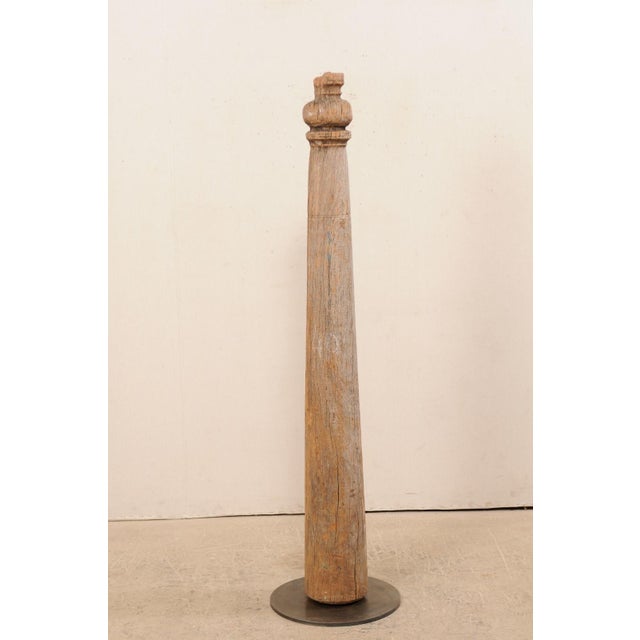 19th Century 19th Century British Colonial Tapered Wood Column on Stand For Sale - Image 5 of 11