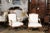 Italian 19th Century Rococo Style Carved Walnut Upholstered Armchairs - A Pair For Sale - Image 4 of 12