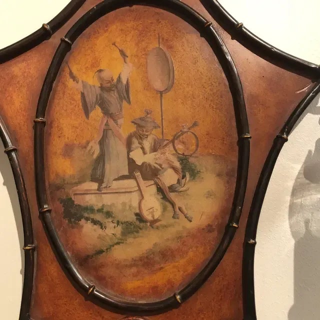 1990s Italian Handpainted Metal Sconce For Sale - Image 4 of 10