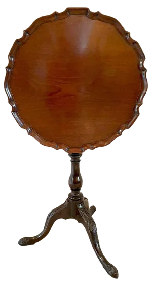 Antique Edwardian Carved Mahogany Lamp Table
