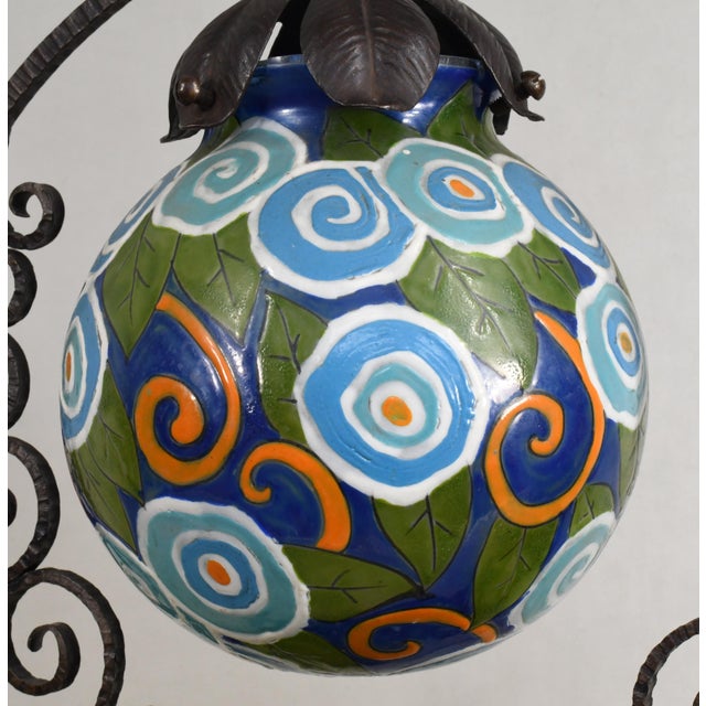 Metal French Art Deco Table Lamp by Adrien Mazoyer - 1930s France For Sale - Image 7 of 11