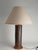 Mid-Century Modern Aztec Motif Hand Tooled Leather Table Lamp For Sale - Image 6 of 18