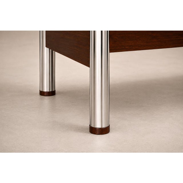 Brazilian Modern "Beg" Dining Table in Brazilian Rosewood and Chrome by Sergio Rodrigues, Brazil, 1960s For Sale - Image 14 of 18