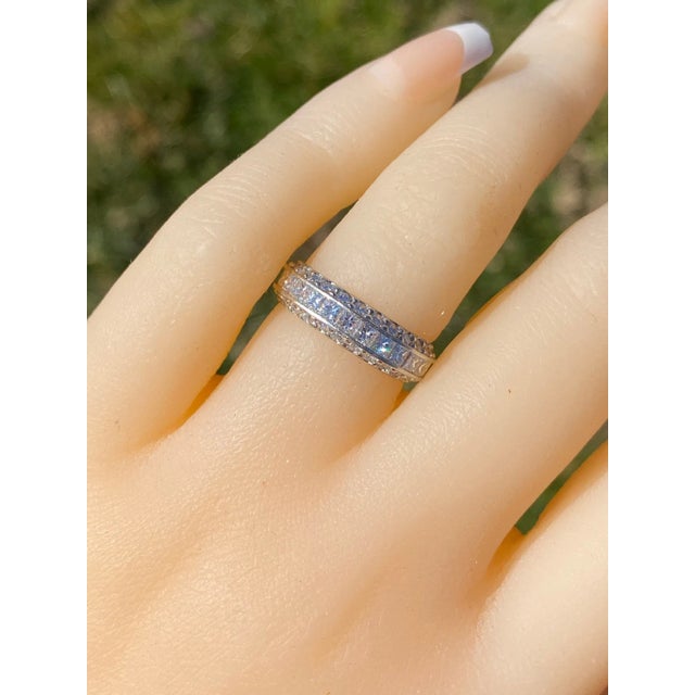 1990s The Carpinteria: Platinum Eternity Band with Diamonds For Sale - Image 5 of 7