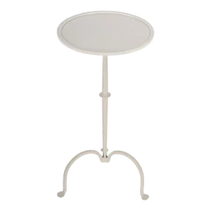 Founders Griege Iron Pedestal Table, Gray & White