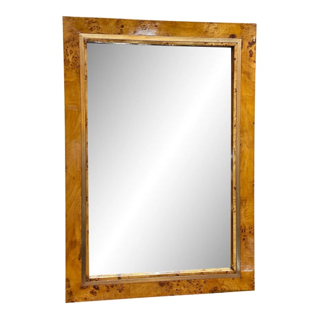 Vintage Italian Rectangular Wall Mirror by Romeo Rega 1980s For Sale