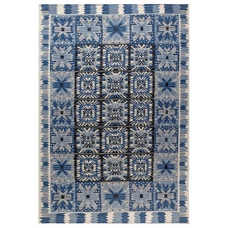 Modern Swedish Design Flat-Weave Wool Rug by Doris Leslie Blau For Sale