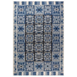 Modern Swedish Design Flat-Weave Wool Rug by Doris Leslie Blau