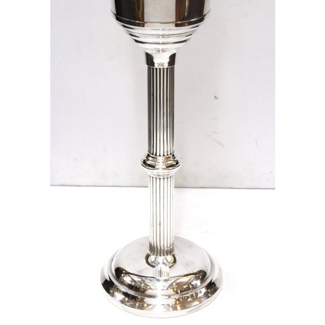 Art Deco Style Wear Bright Chrome Champagne Ice Bucket With