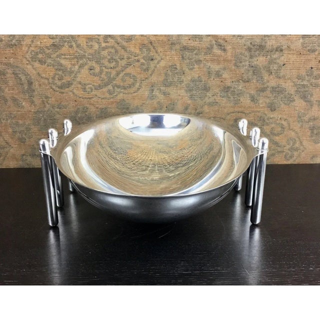 Italian Silver-Plated Fruit Bowl by G. Malimpensa for Mesa, 1980s For Sale - Image 15 of 16