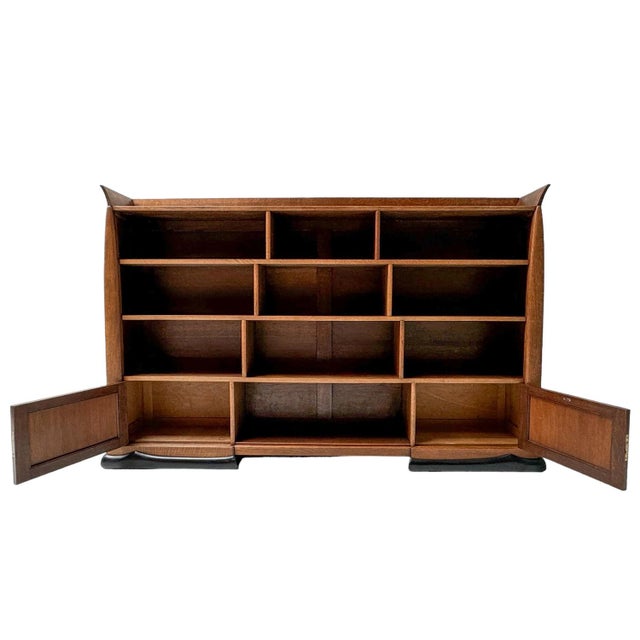Art Deco Amsterdamse School Open Bookcase by Paul Bromberg for Pander, 1920s For Sale - Image 6 of 13