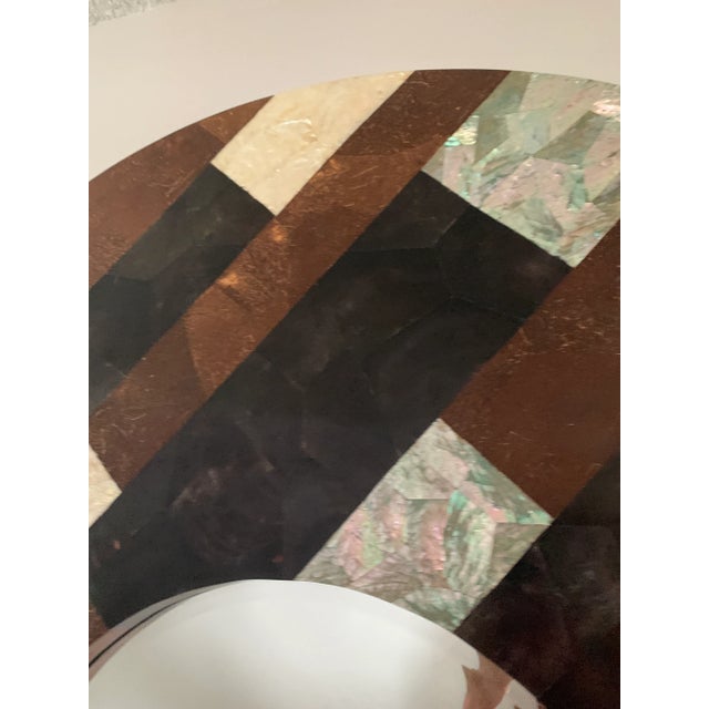 Reduced Modern Stone Round Wall Mirror - Shawna Stoney For Sale - Image 9 of 11