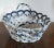Blue 18th Century English George III Worcester Porcelain Oval Basket For Sale - Image 8 of 11