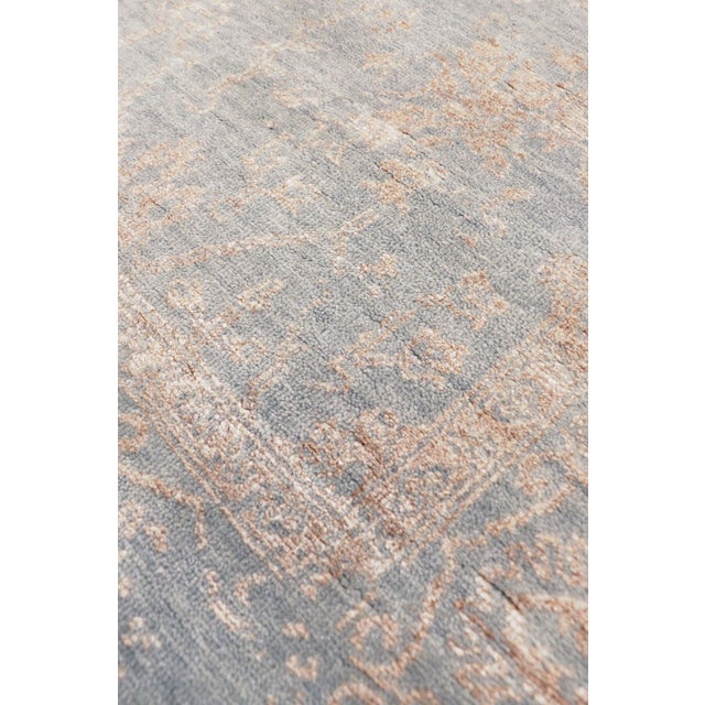 Transitional Pasargad Home Transitional Silver Area Rug, 4' 0'' X 6' 3'' For Sale - Image 3 of 5
