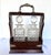 Late 19th Century Antique Late 1800s English Oak Two Decanter Tantalus with Key - 4 pcs For Sale - Image 5 of 12