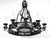 Gothic Mid 20th Century Restored Gothic Black Wrought Iron Chandelier For Sale - Image 3 of 9