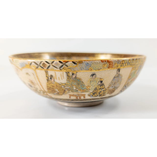 19th Century Japanese Meiji Period Satsuma Bowl For Sale - Image 4 of 12