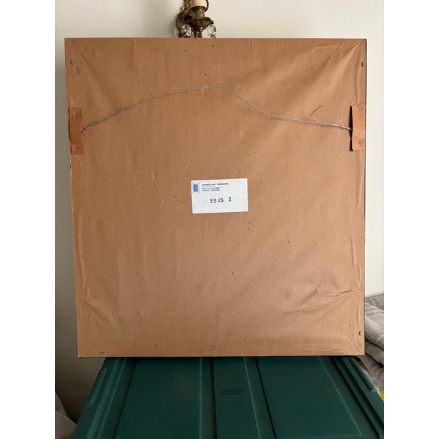 Wood Vintage Pair of Monkey Prints Double Matted With Woven Pattern Frames For Sale - Image 7 of 9