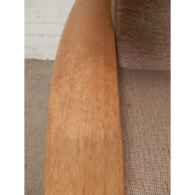 Mid-Century Modern Hans Wegner Inspired Mid-Century Chair and Ottoman For Sale - Image 3 of 6