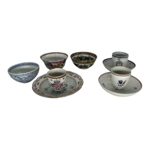 9 Pc, Chinese Export Porcelain Instant Starter Collection Including Armorial