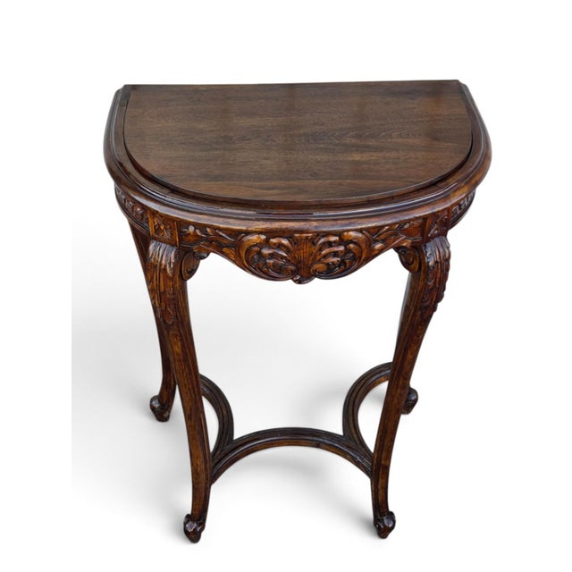 Brown 19th Century French Walnut Console Table/ Entry Hallway Table For Sale - Image 8 of 10