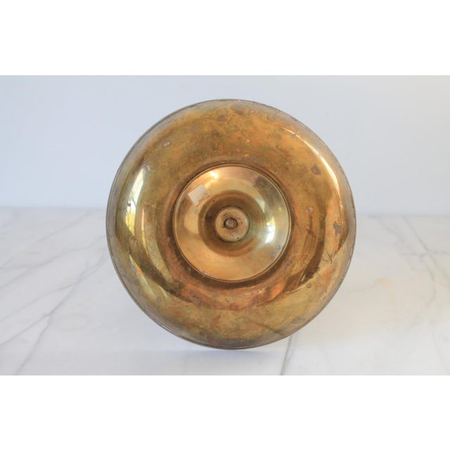 Metal Vintage Brass Taper Candlestick Holder For Sale - Image 7 of 7
