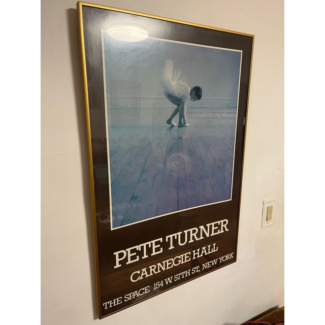 Sky Blue Pete Turner Carnegie Hall 1980s Vintage Ballet Framed Poster Nyc For Sale - Image 8 of 10
