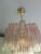 Pink Murano Glass Style Tronchi Venini Chandelier from Simoeng For Sale - Image 9 of 13