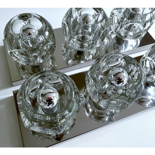 Large Space Age Glass Sconces from Peill & Putzler, 1970s, Set of 2 For Sale - Image 6 of 18