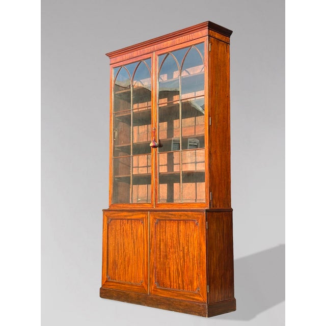 Antique George III Mahogany Library Bookcase, 1780 For Sale - Image 10 of 12