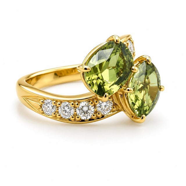 Contemporary Keith Davis 18k Chrysoberyl Ring, Size 6.5 For Sale - Image 3 of 4