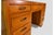 Large Vintage Wooden Desk with Double Drawer Unit and Shaped Legs For Sale - Image 11 of 12