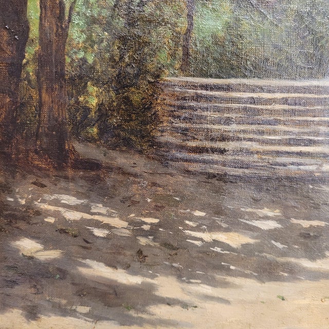 Manuel Ramos Artal, Garden Scene, Late 1800s, Oil on Canvas, Framed For Sale - Image 13 of 18